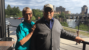 Heart patient Gary Least with his wife in Rochester