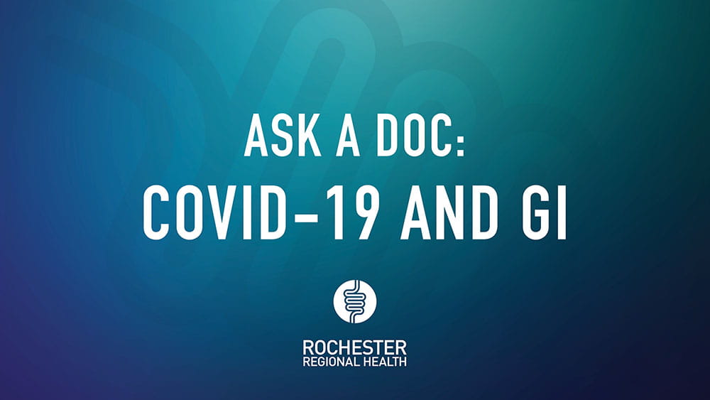 Ask a Doc graphic for COVID-19 and GI