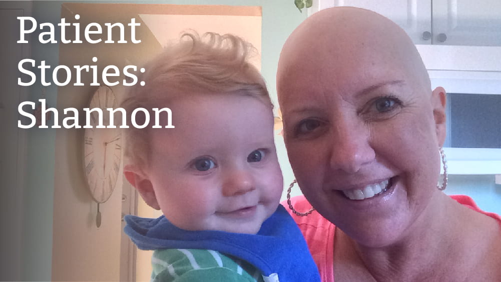 Image of Shannon Brean, breast cancer survivor, and her son
