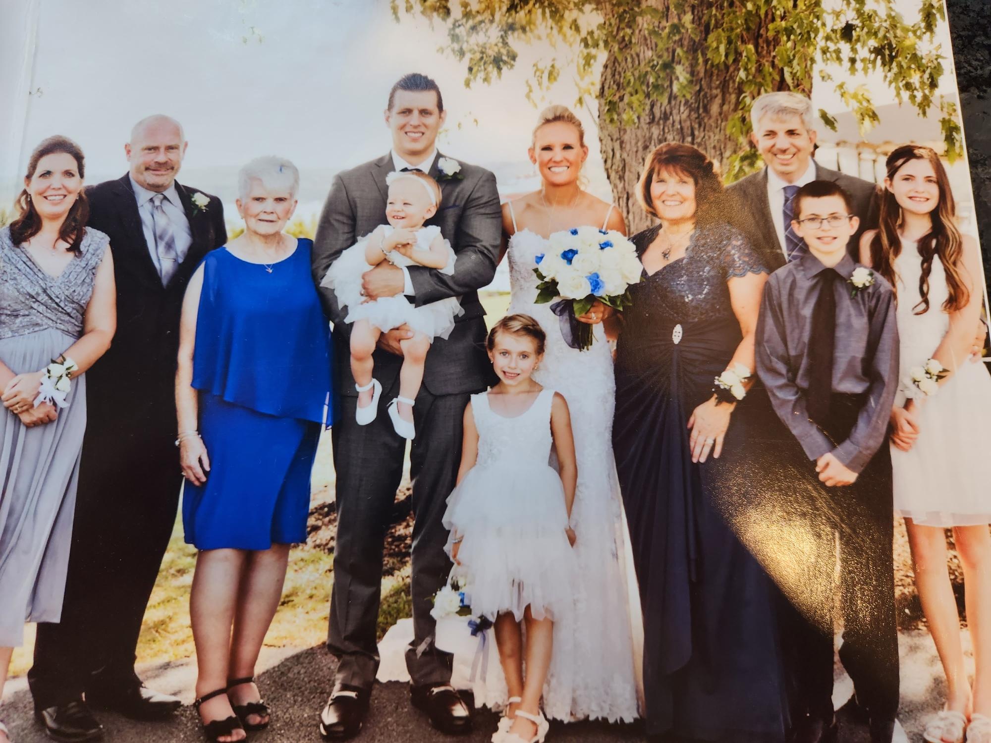 David Priolo and his family at a wedding