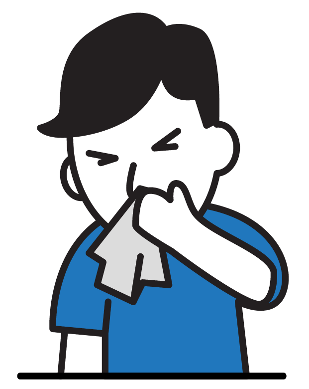 man sneezing icon
